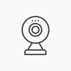 security camera icon vector. guard, surveillance, secretary, safety, control, system icon vector symbol	