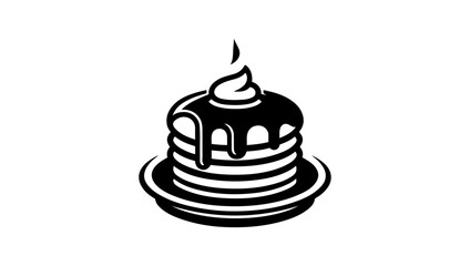 PANCAKES LOGO VECTOR MINIMAL ICON 