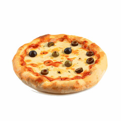 pizza isolated on white background