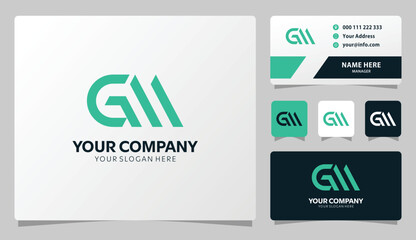 Modern GM logo design for business branding sharp and stylish visuals perfect for corporate identity