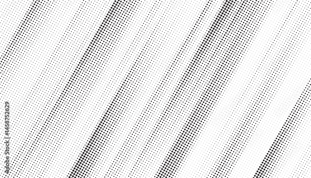 Aufkleber Diagonal, oblique, slanting effect dots geometric vector pattern. Abstract halftone texture and background. Vector illustration.	