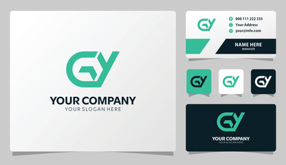 Modern GY logo design for business branding elegant and professional style