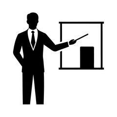 Silhouette of Walking and Running Man Vector Athlete Illustration on White Background


