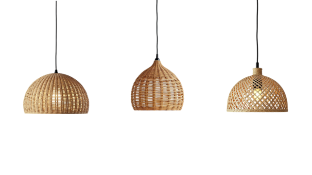 wicker pendant lamp (png)
