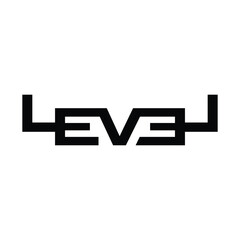 this is a word mark logo image of LEVEL in modern style that looks clean and modern in black color on a white background