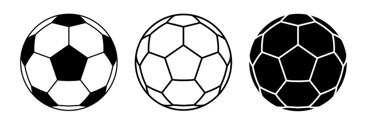Fototapeta premium Soccer ball. Football logo set