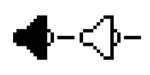 Fototapeta premium Sound icon pixel. Volume pixel