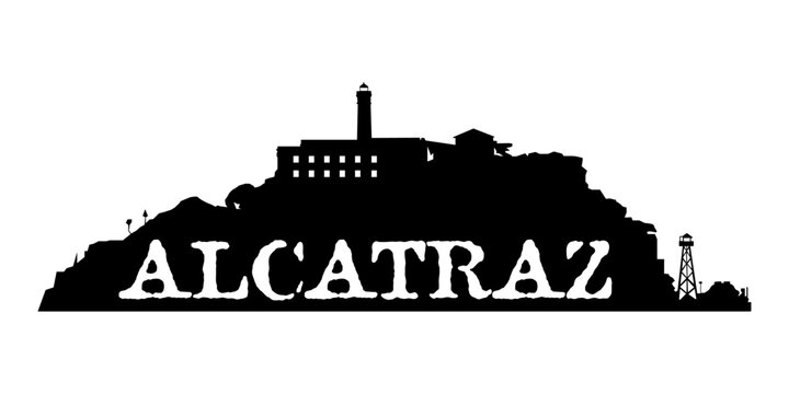 Alcatraz vector. Alcatraz banner vector