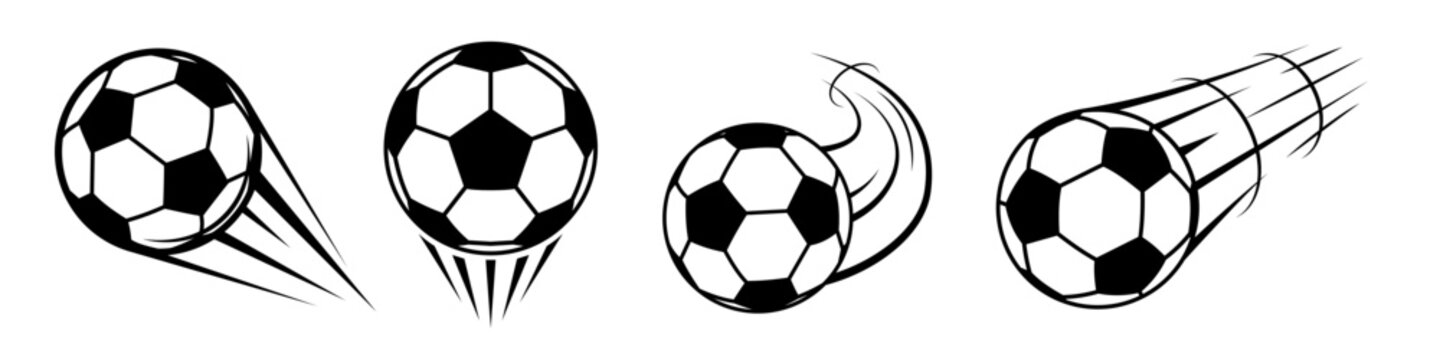 Fototapeta Soccer ball flying. Soccer logo.