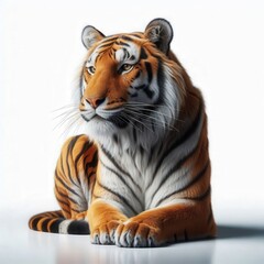 Obraz premium tiger on white background