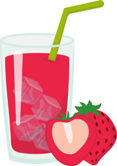 Fresh Fruit Juice Illustration
