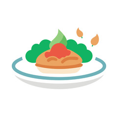 vegetarian food,  white background