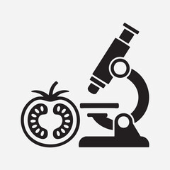microscope revealing bacteria inside sliced tomato