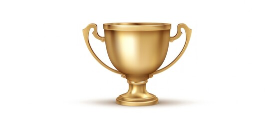 Golden trophy cup victory winning symbol for sports tournament. Generated AI image