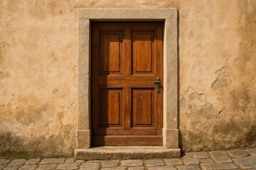 Rustic wooden door entrance