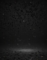 Obraz premium Dark, inky black canvas sprinkled with countless glittering stars , black background, stock photo, outer space