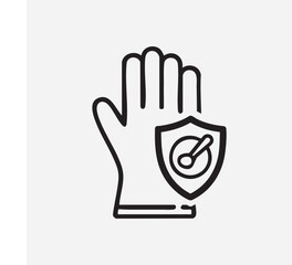 Fototapeta premium kitchen glove transforming into food safety shield