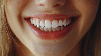 Closeup of a Smiling Woman's Teeth