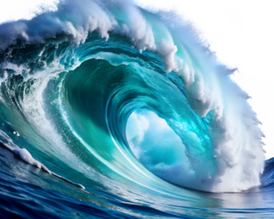 wave of the sea isolated on white background. PNG Transparent.