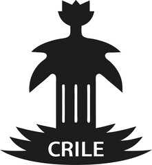 Crile-Wood icon Silhouette vector on transparent background