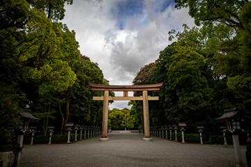 Scenery of Kashihara Shrine in Nara Prefecture, Japan