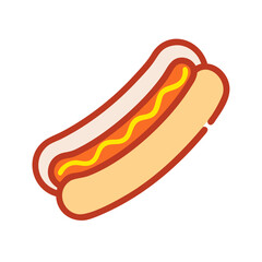 hotdog ,white background