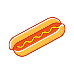 hotdog ,white background