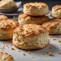 Biscuit with Gravy &ndash; Full HD DSLR Photography &ndash; White Blurry Background