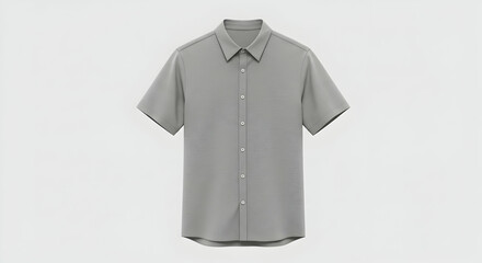 Versatile casual shirt design mockups styled on plain solid white backgrounds, showcasing modern cuts, fabric details, and professional apparel presentation angles.