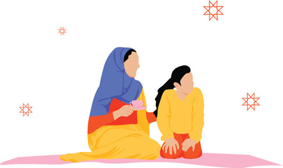 Mom and Daughter on the park