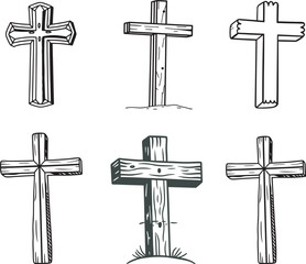black and white cross vector illustration template icon, wed 