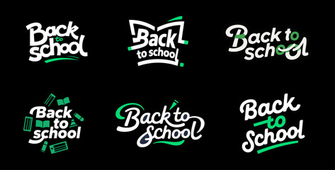 Back to school season promotion vector social post title logo design