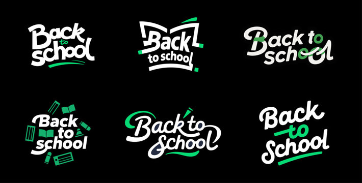 Back to school season promotion vector social post title logo design - Powered by Adobe