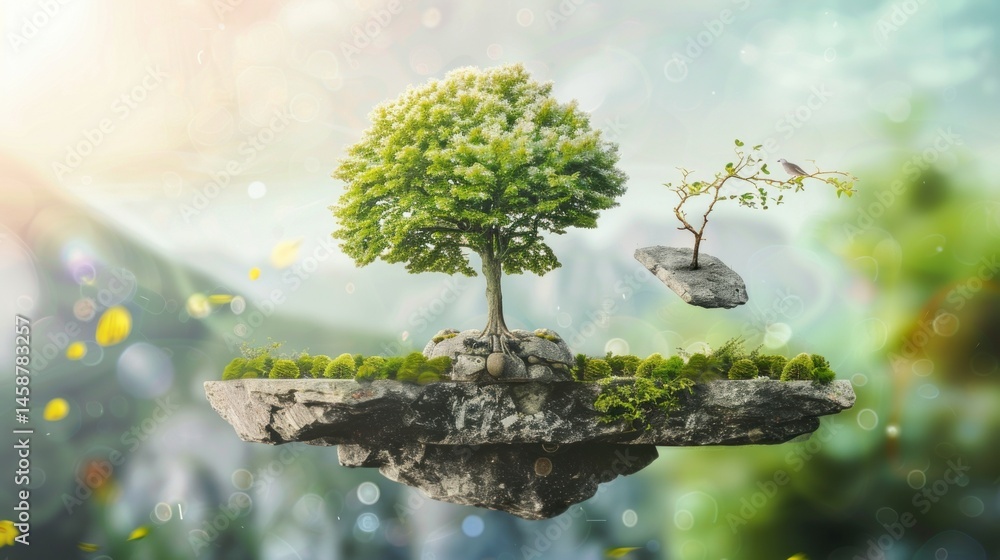 Poster conceptual image of balanced ecosystem