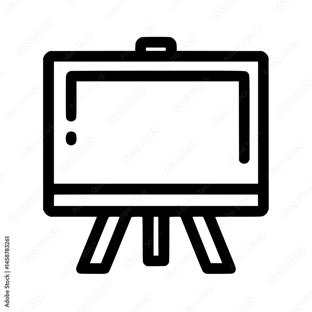 Aufkleber vector illustration of an empty easel ready for artwork display in an artistic studio setting