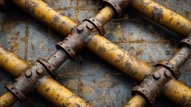 Rusty Pipes: A Close-Up Study of Industrial Decay