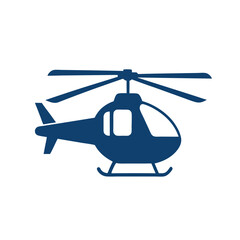 helicopter in flight silhouette icon.
