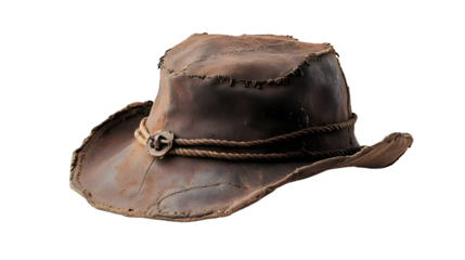 Authentic 15th Century Explorer's Hat Isolated on White Background