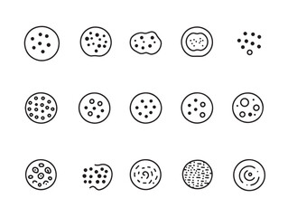 Modern three dot menu icon line art for websites