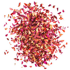 Naklejka premium Heap of vibrant red and orange autumn leaves on a transparent background, creating a colorful and textured fall foliage design element for seasonal projects