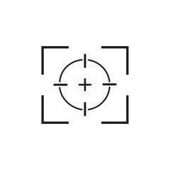 Target aim icons set. Sniper target aim shoot icon collection. Target cursor icon. Goal icon isolated on white background