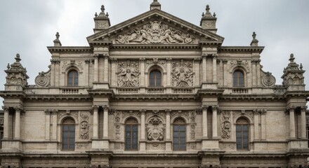 Obraz premium Ornate Stone Facade of a Historical Building
