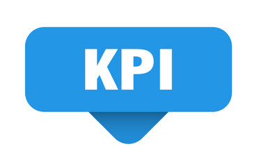kpi sticker. kpi sign on transparent background