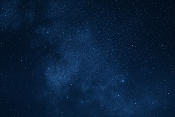 Naklejka premium Starry Night Sky with Dense Galaxy