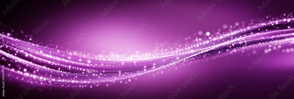 Aufkleber purple swirling background with particles, abstract luxury design with sparkles and bokeh