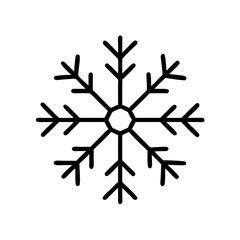 Snowflake icon isolated on white