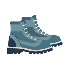 hiking boots VECTOR , white background, clean and modern design