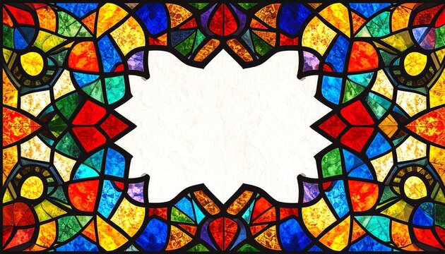 Moldura de vitral: vitral colorido