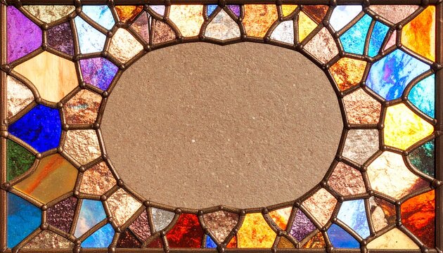Moldura de vitral: vitral colorido