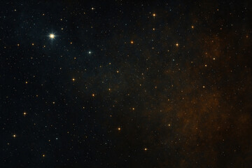 Fototapeta premium Orange and Blue Starfield, Deep Space Background, Nebula with Stars
